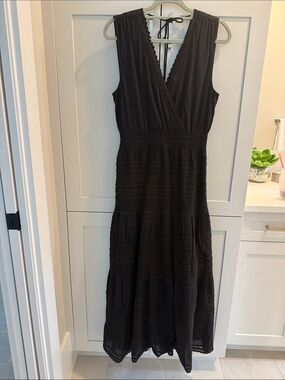 Sundance Black Sleeveless V-Neck Maxi Dress